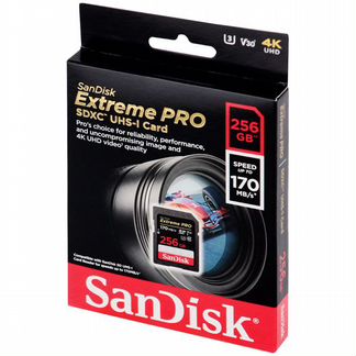 Sandisk sdxc 256Gb extreme PRO 4K 170 M/S