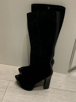 Новые кожаные сапоги на высоком каблуке TJ Collect