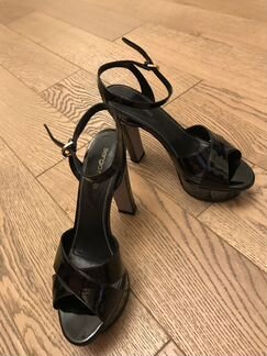 Босоножки Sergio Rossi черные лаковые 38 размер