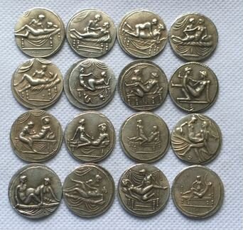 Спинтрии 16 штук комплект Рим I - II век нашей эры