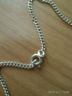 Цепь из серебра 925 с позолотой