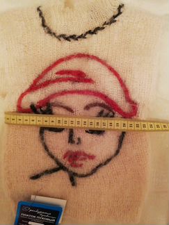 Тужурка (жилетка) ручной работы из козьего пуха р