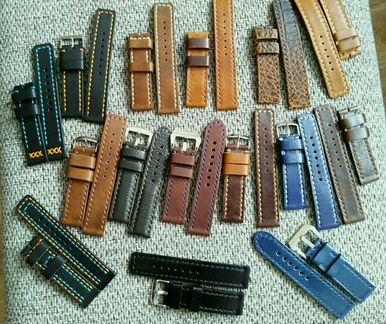 Ремешки из кожи 22мм ручной работы для часов