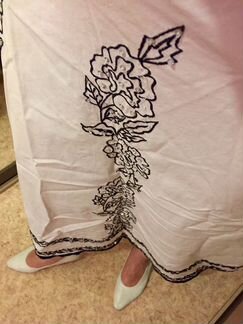 Белая нарядная летняя юбка