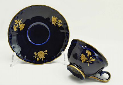 Кофейный сервиз фарфор кобальт Германия