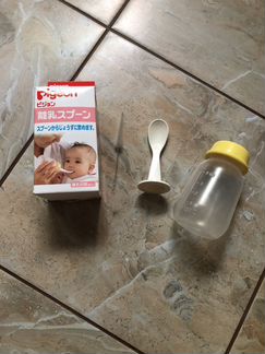 Бутылочка с ложкой pigeon