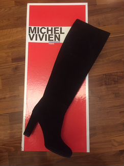 Замшевые зимние сапоги Michel Vivien
