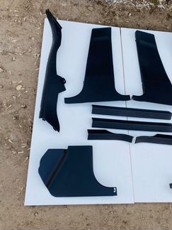 Пластик салона Mercedes w204 чёрного цвета