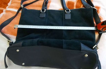 Сумка замшевая синяя