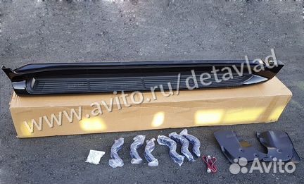 Подножки с подсветкой Lexus LX570 черные 202