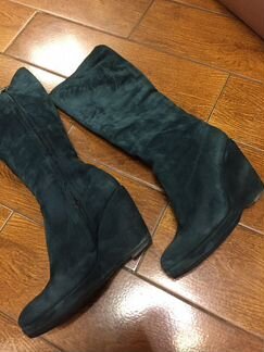 Сапоги VIC зимние 41 замша оттенок малахит