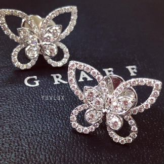 Золотые серьги Graff с бриллиантами 1.1 ct