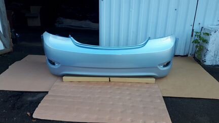 Hyundai Solaris бампер задний голубой