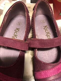 Туфли Kickers фуксия с ремешком р.26