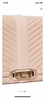 Сумка Rebecca Minkoff love вельветовая бежевая