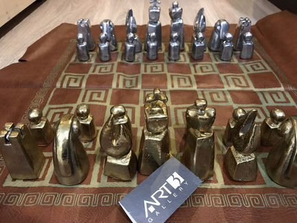 Эксклюзивные шахматы ручная работа латунь