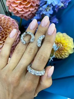 Кольцо и серьги Tiffany новые серебро