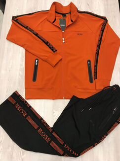 Hugo Boss спортивный костюм с лампасами оранжевый