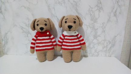 Новогодний подарок игрушка собака 19,21 см