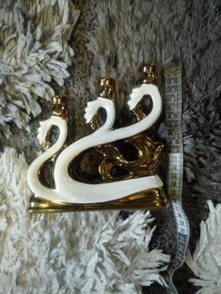 Подсвечник Лебедь на 3 свечи