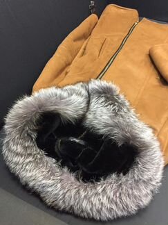 Новая женская дубленка с мехом