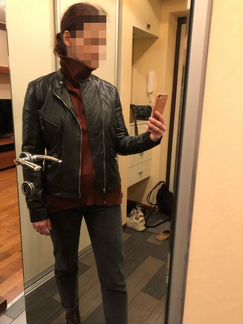 Продаётся кожаная косуха Massimo Dutti