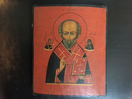Икона Николай Угодник старинная
