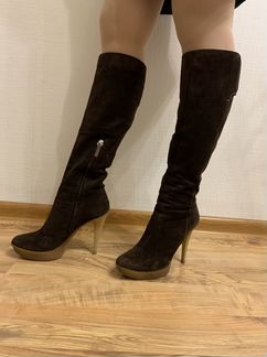 Сапоги натуральная замша на 40р