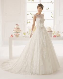 Свадебное платье кружевное пышное Azzurro