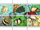 Квартблок марок Рыбы.оэа.Шарджа. гашеные объявление продам