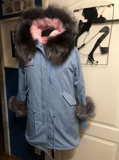 Куртка парка Moncler Чернобуркой 56/62
