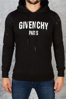 Худи с рваной отделкой - Black