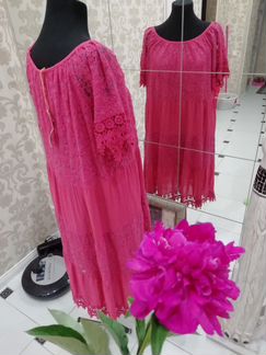 Платье терракот коралл Италия 46-50