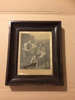 Старинная картина - литография