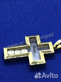 Золотой крест с бриллиантами Шопард