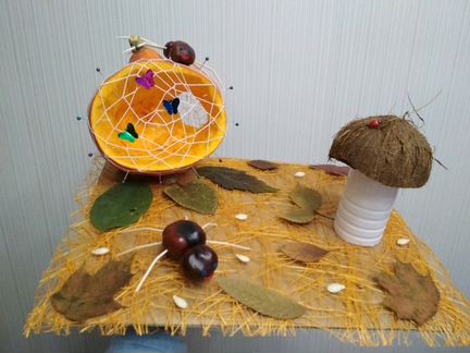 Снеговик из стаканчиков (1 м) - поделка