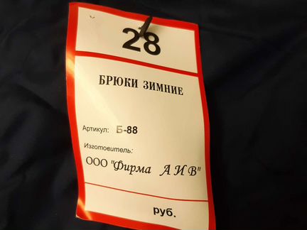 Зимние брюки