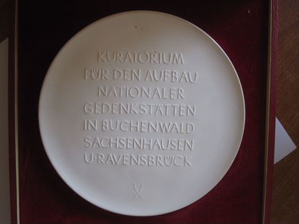 Гдр, фарфор Meissen, настольная медаль