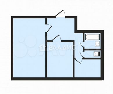 2-к квартира, 44.8 м², 1/5 эт.