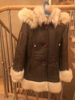 Дубленка детская натуральная, размер 110-128