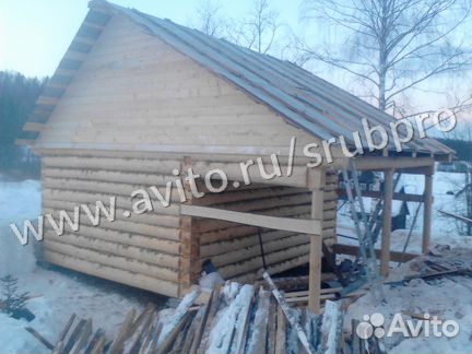 Сруб бани