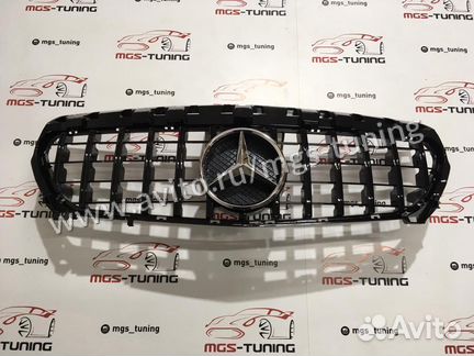 Решетка на Mercedes CLA class w117 GT Хром звезда