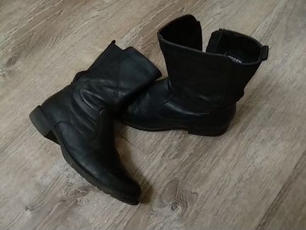 Осенние сапоги, кожа