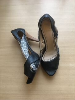 Испанские кожаные туфли на каблуке, 36-37
