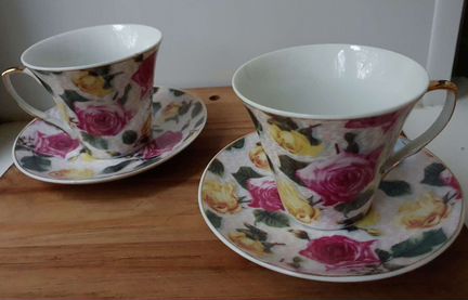 Фарфор ваза шкатулка чайная пара масленка / лимонн