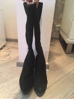 Сапоги замша