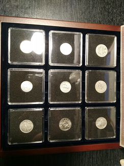 9 серебряных монет (1904 - 1964 г. ) разных стран