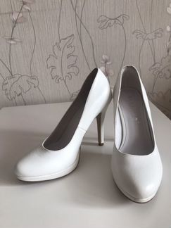 Туфли праздничные свадебные белые