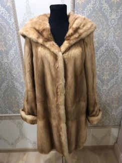 Шуба норковая с капюшоном