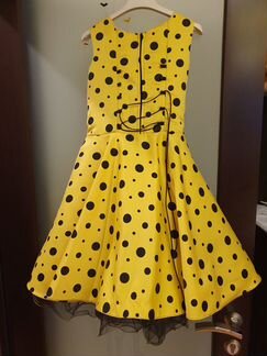 Платье в горох в стиле 1960х на 10-11 лет